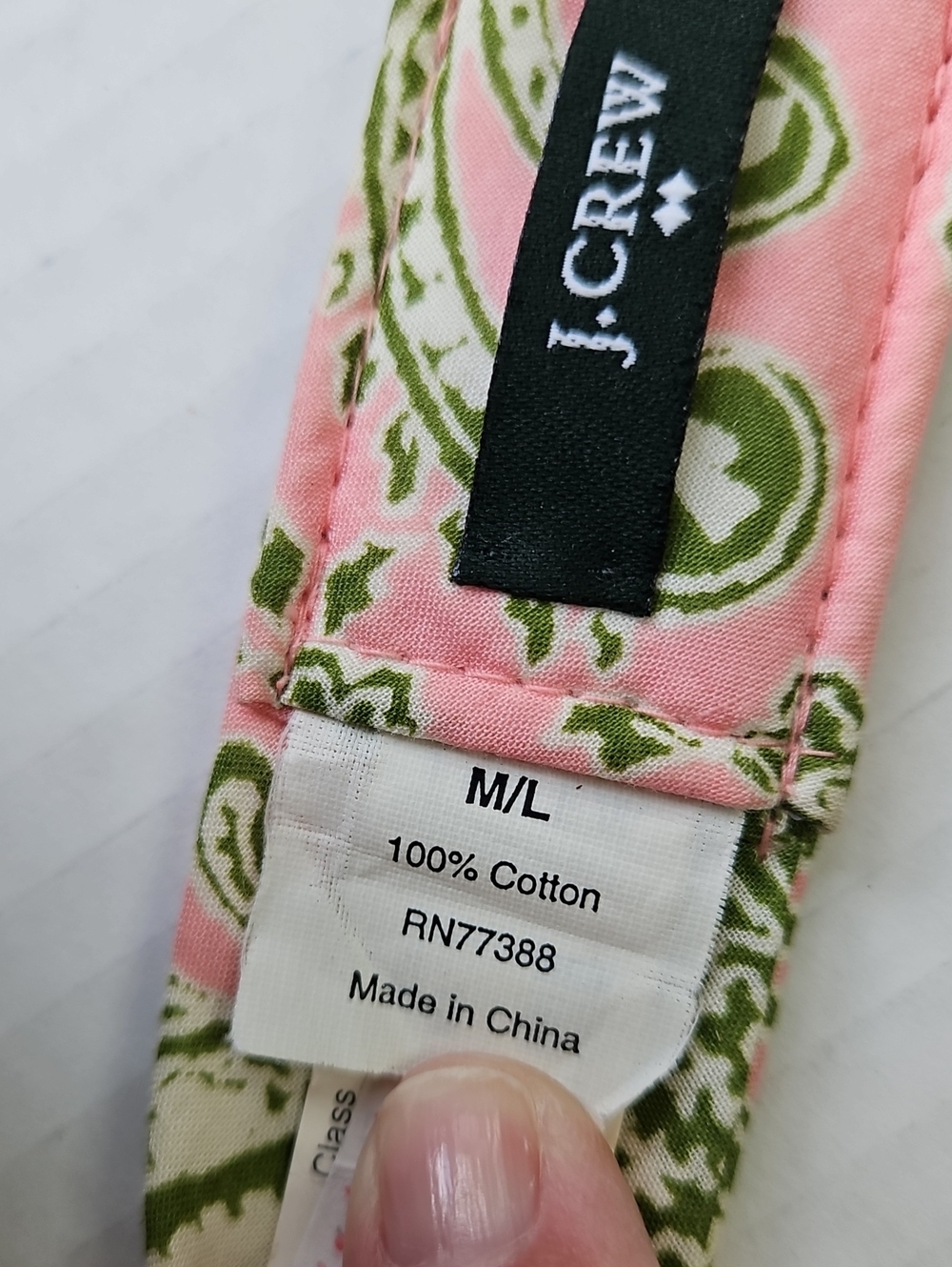 J. Crew Fabric Belts- Set Of 2 Pink Paisley + Cream Stripe with Antique Buckles - Picture 9 of 13
